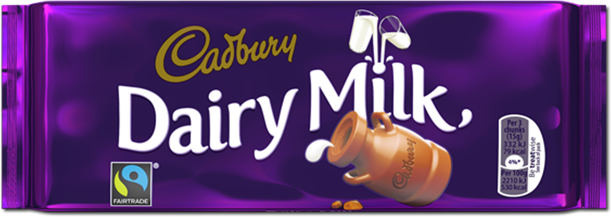 Cadbury Dairy Milk Chocolate Bar Packaging