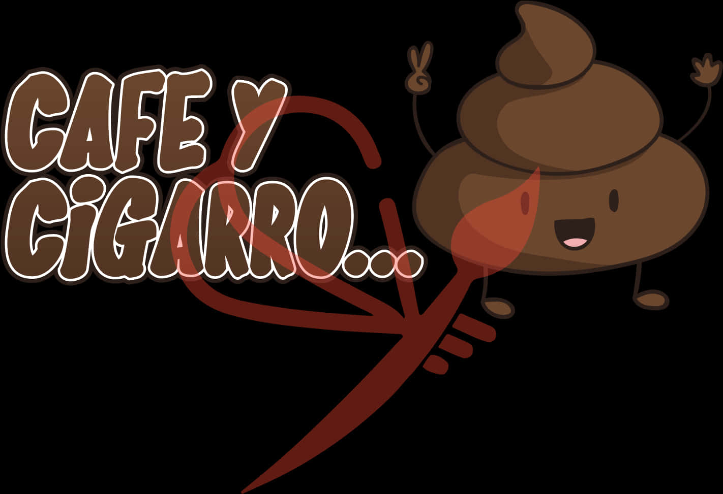 Café Y Cigarro - Poop And Toilet Paper Cartoon PNG image with a transparent background, free high-resolution download