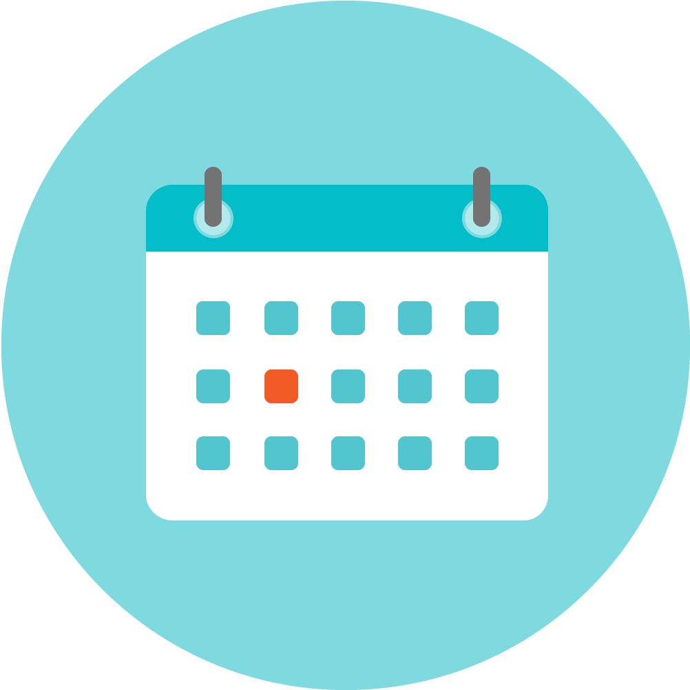 Calendar Icon Simple Design PNG with transparent background