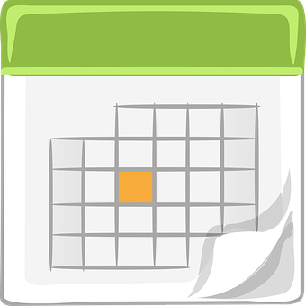 Calendar Iconwith Selected Dateand Page Curl PNG with transparent background