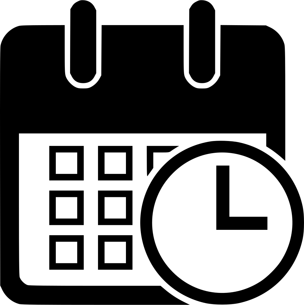 Calendarand Clock Icon PNG with transparent background