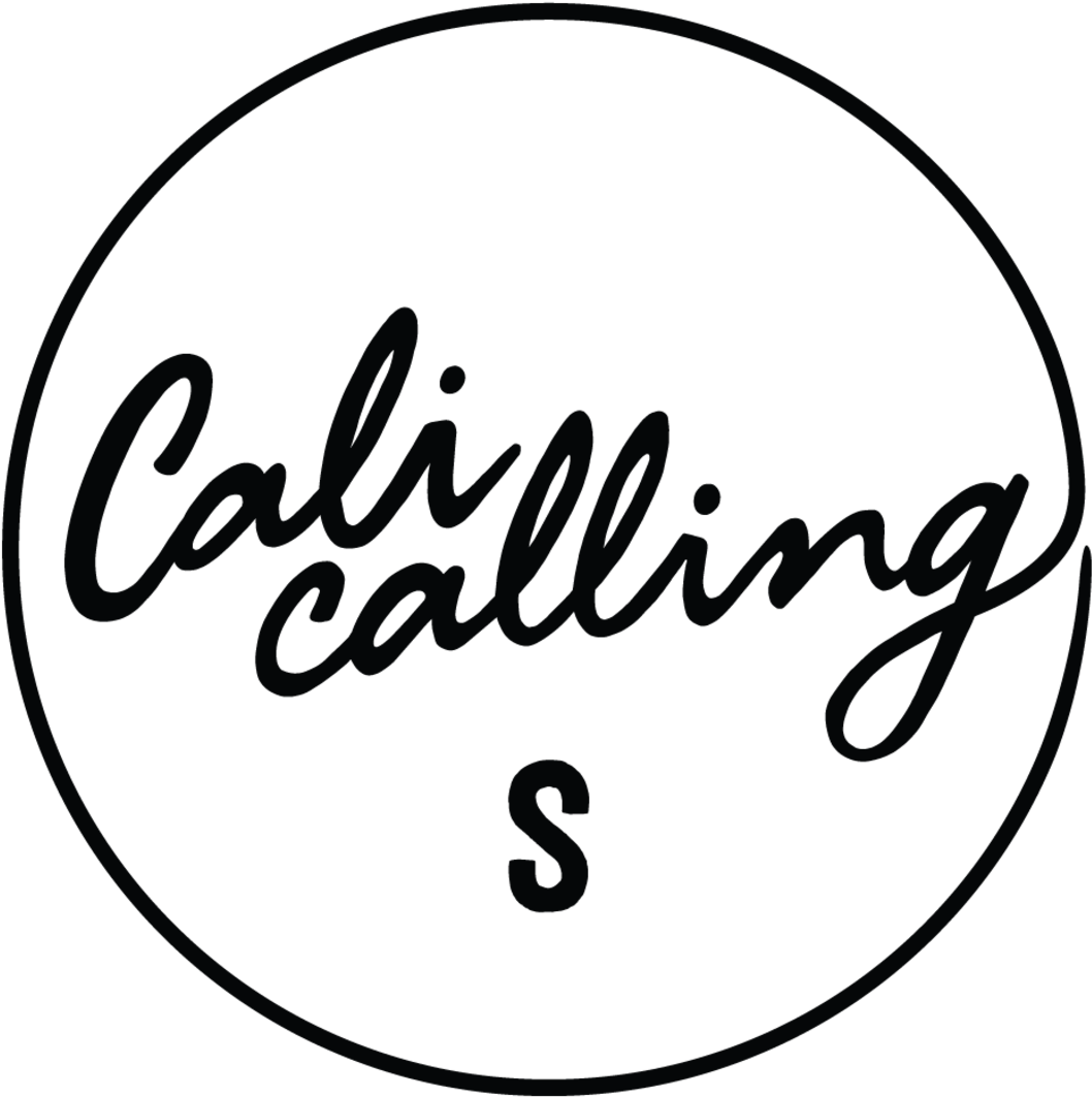 Cali calling logo design PNG image with a transparent background, free high-resolution download
