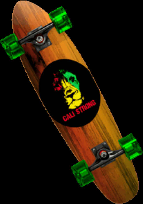 Cali Strong Skateboard Deck PNG with transparent background
