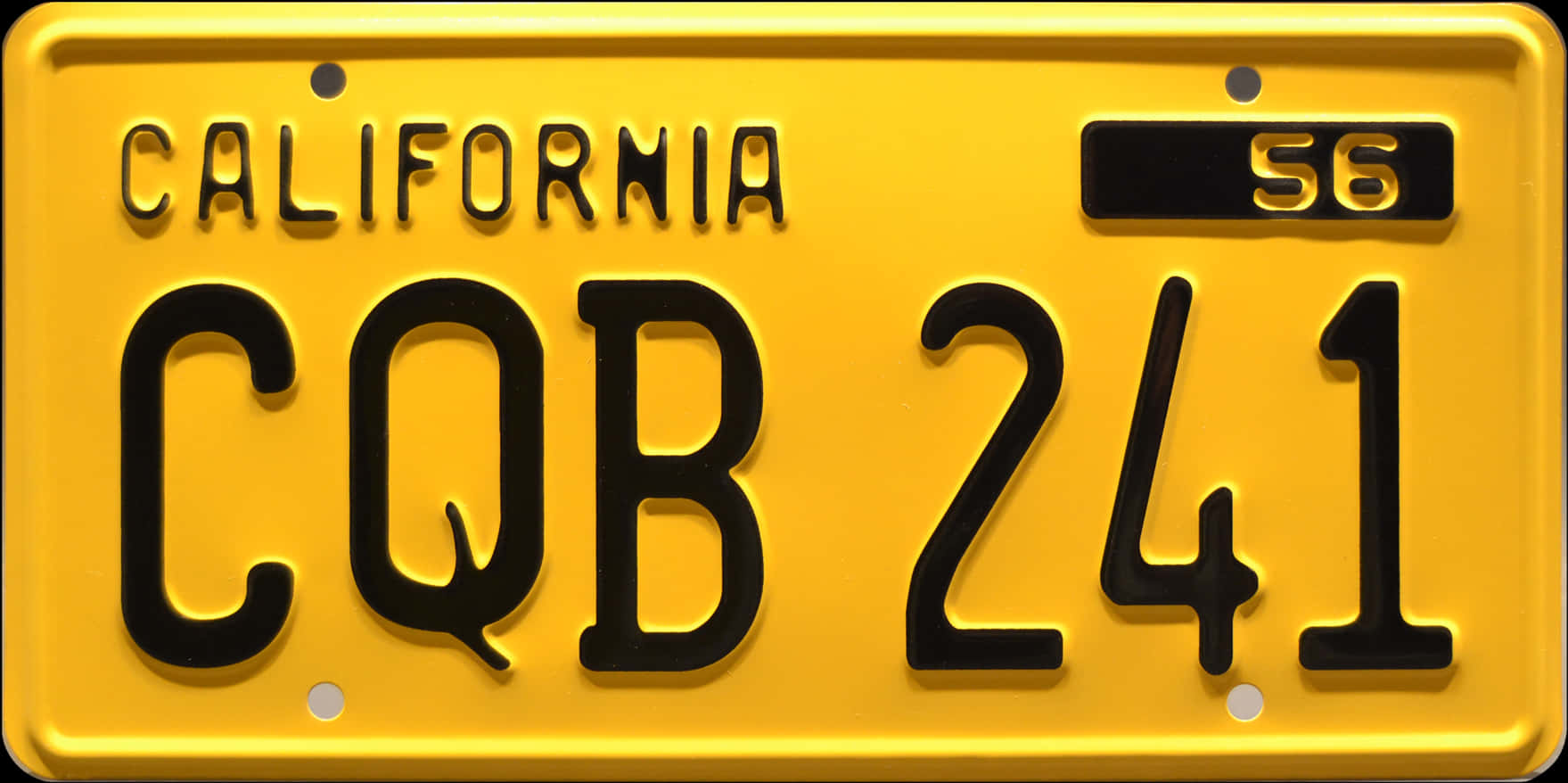 California License Plate C Q B241