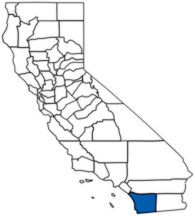 California Outlinewith Counties