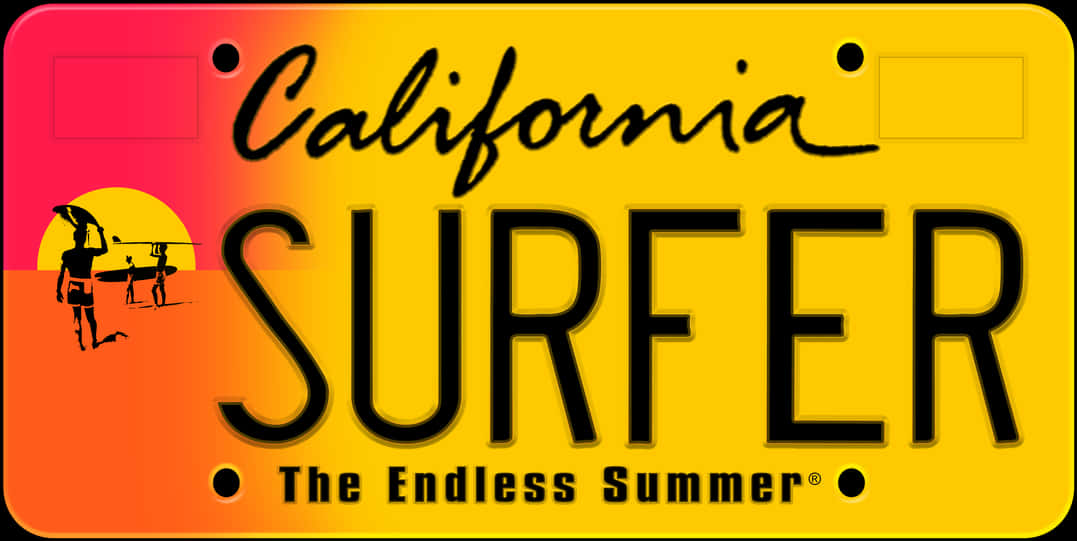 California Surfer License Plate