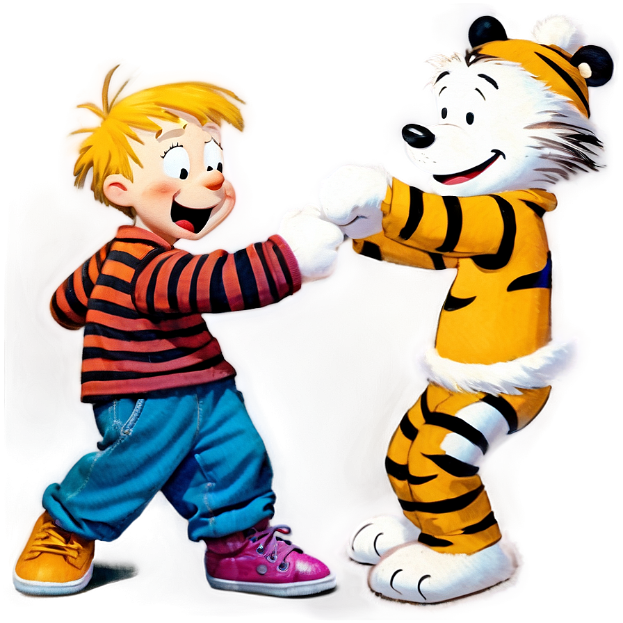 Calvin And Hobbes Dancing PNG 69 PNG with transparent background