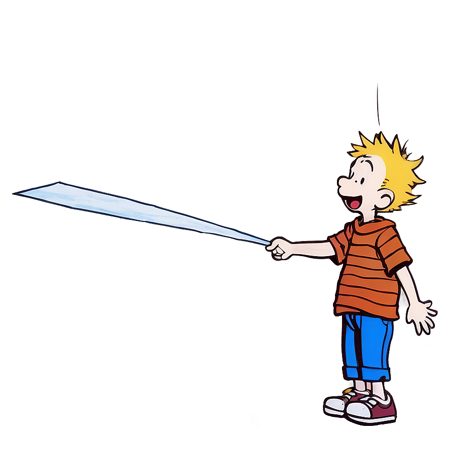 Calvin And Hobbes Flying Kite PNG 06232024 PNG with transparent background