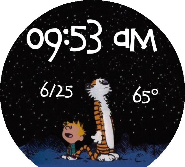 Calvin And Hobbes Stars Png - Calvin And Hobbes Apple Watch Face, Transparent Png PNG with transparent background