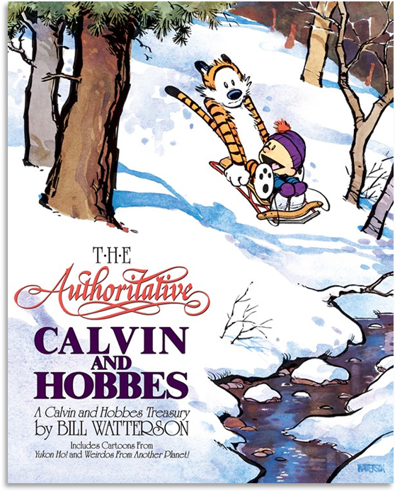 Calvinand Hobbes Sledding Adventure