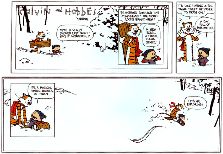 Calvinand Hobbes Snow Exploration