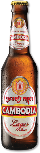 Cambodia Lager Beer Bottle PNG image with a transparent background, free high-resolution download