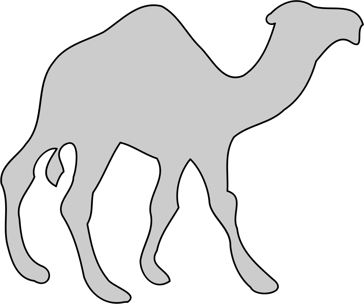 Camel Silhouette Graphic