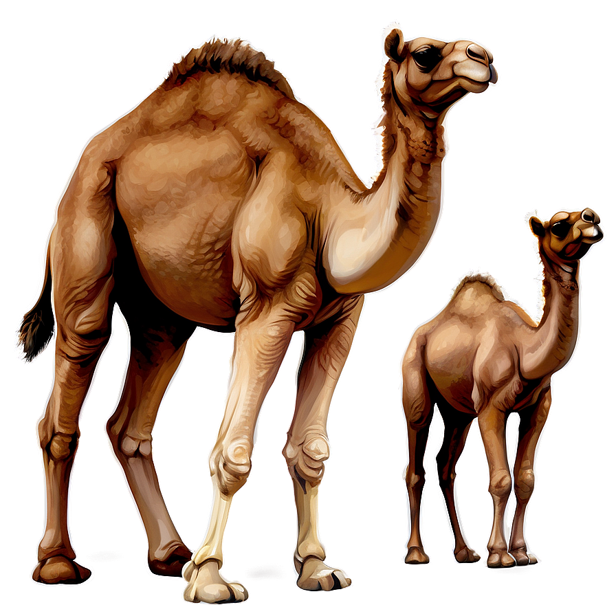 Camel With Calf Png 05212024