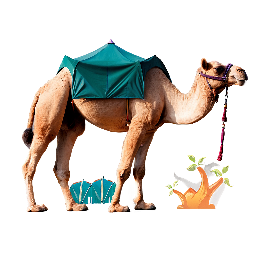 Camel With Tents Background Png 05212024