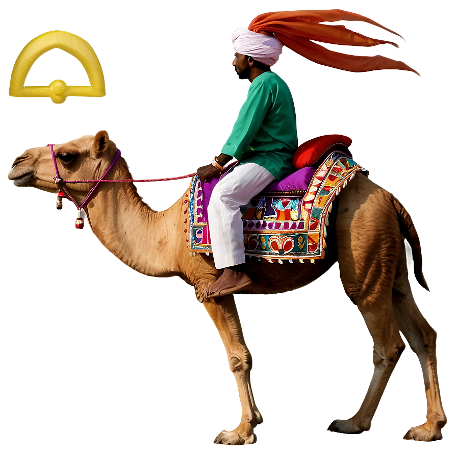 Camel With Traditional Rider Png 05212024