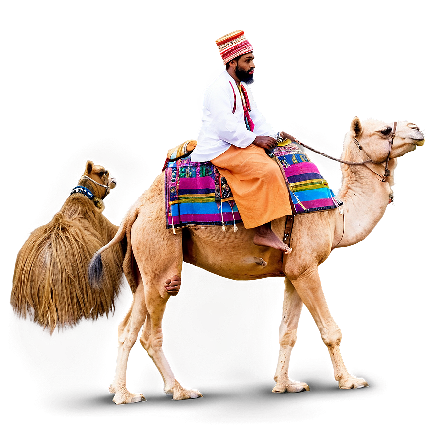 Camel With Traditional Rider Png Hgq