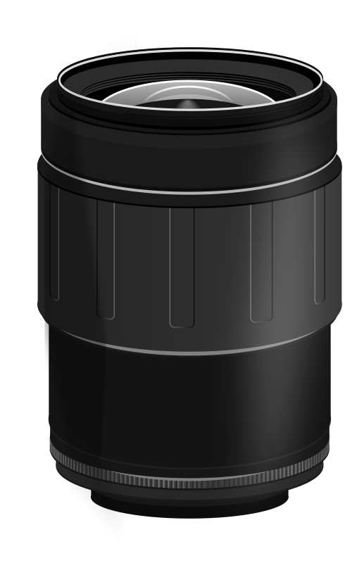 Camera Lens Black Background