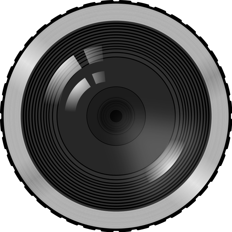 Camera Lens Close Up View PNG with transparent background
