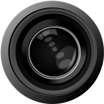 Camera Lens Close Up View PNG with transparent background