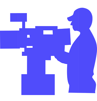 Cameraman Silhouette Graphic PNG with transparent background