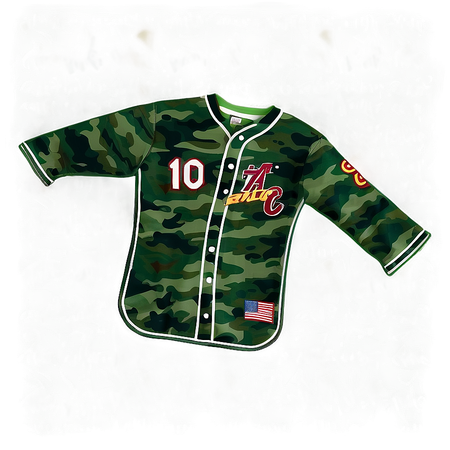 Camo Baseball Jersey Png Eyn47