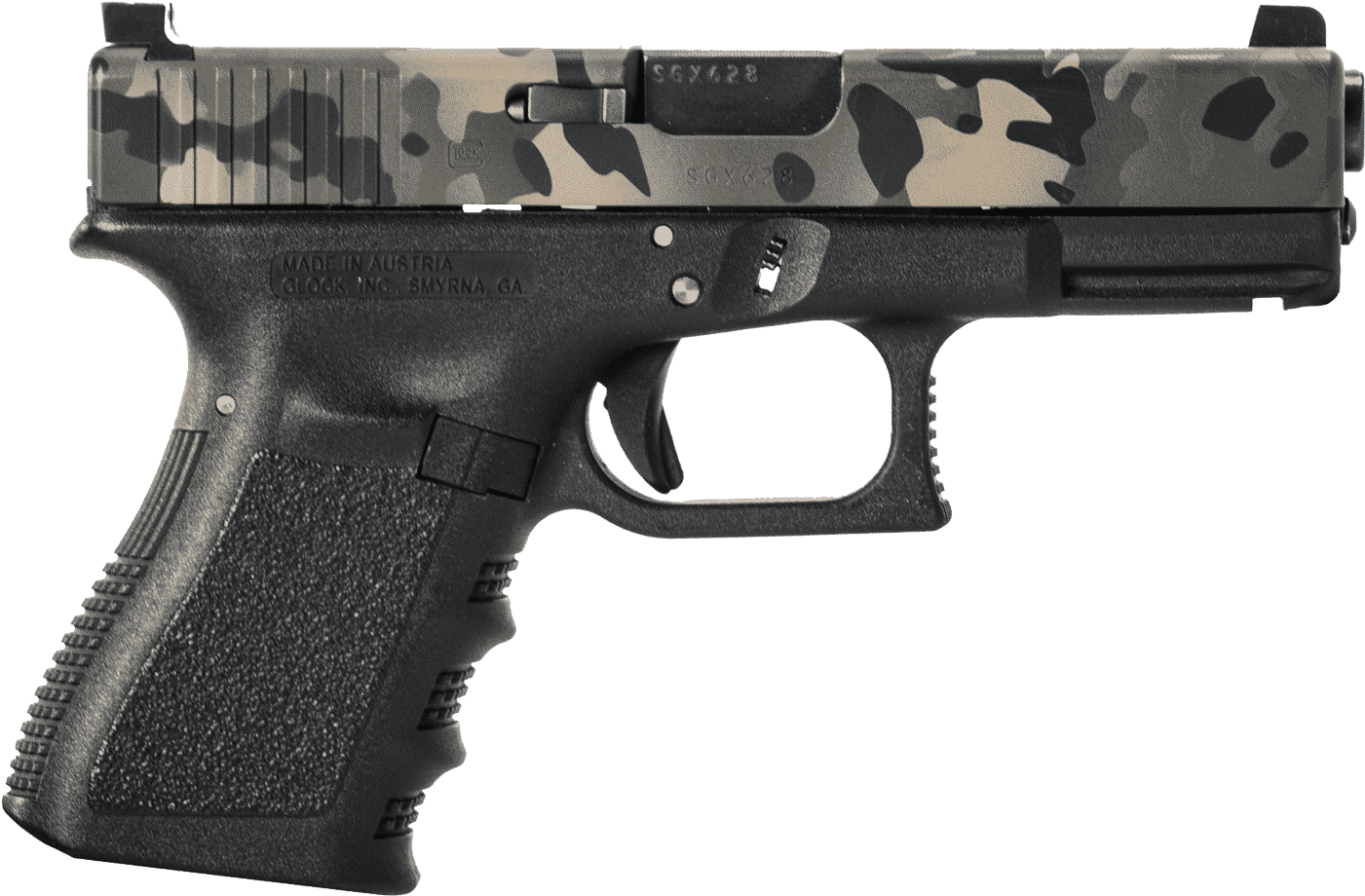 Camo Pattern Glock Pistol