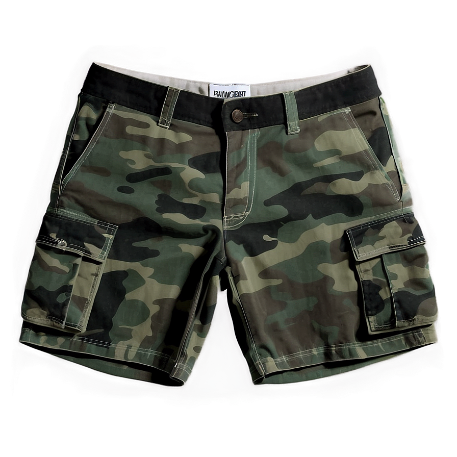 Camo Print Cargo Shorts Png Yom