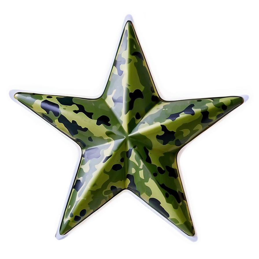 Camo Star Design Png 05062024