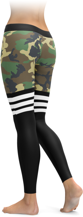 Camo Stripe Leggings Fashion