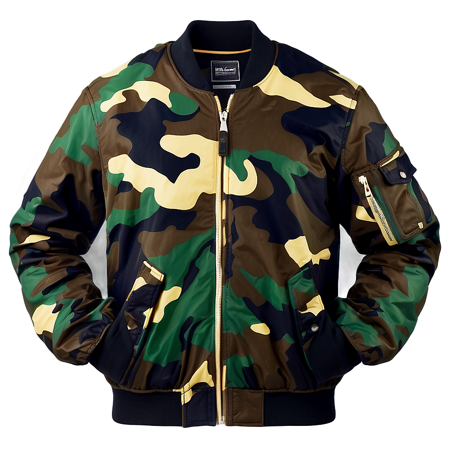 Camouflage Bomber Jacket Graphic Png 97