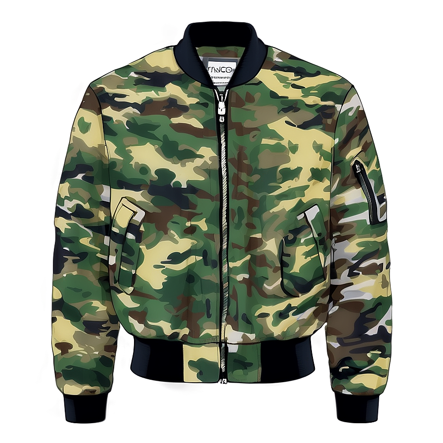 Camouflage Bomber Jacket Graphic Png Icu92