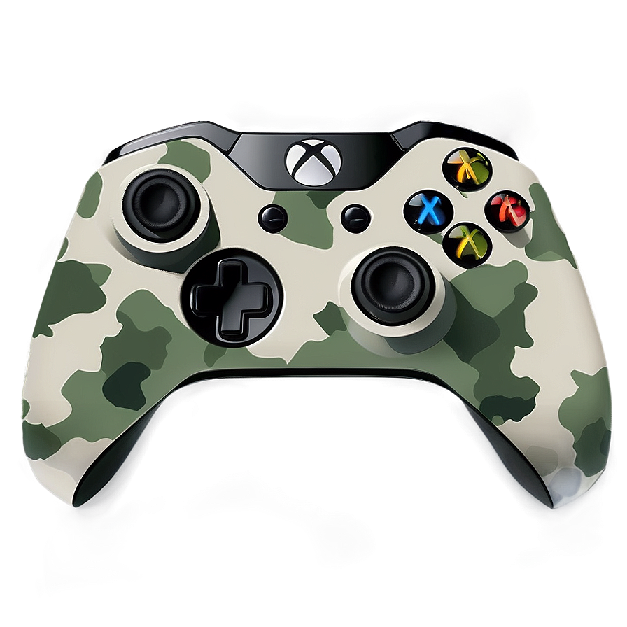 Camouflage Xbox Controller Design PNG 05252024 PNG with transparent background