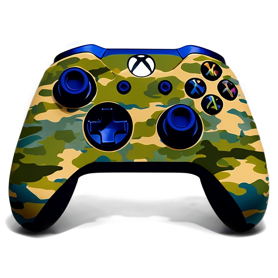 Camouflage Xbox Controller Design PNG 05252024 PNG with transparent background