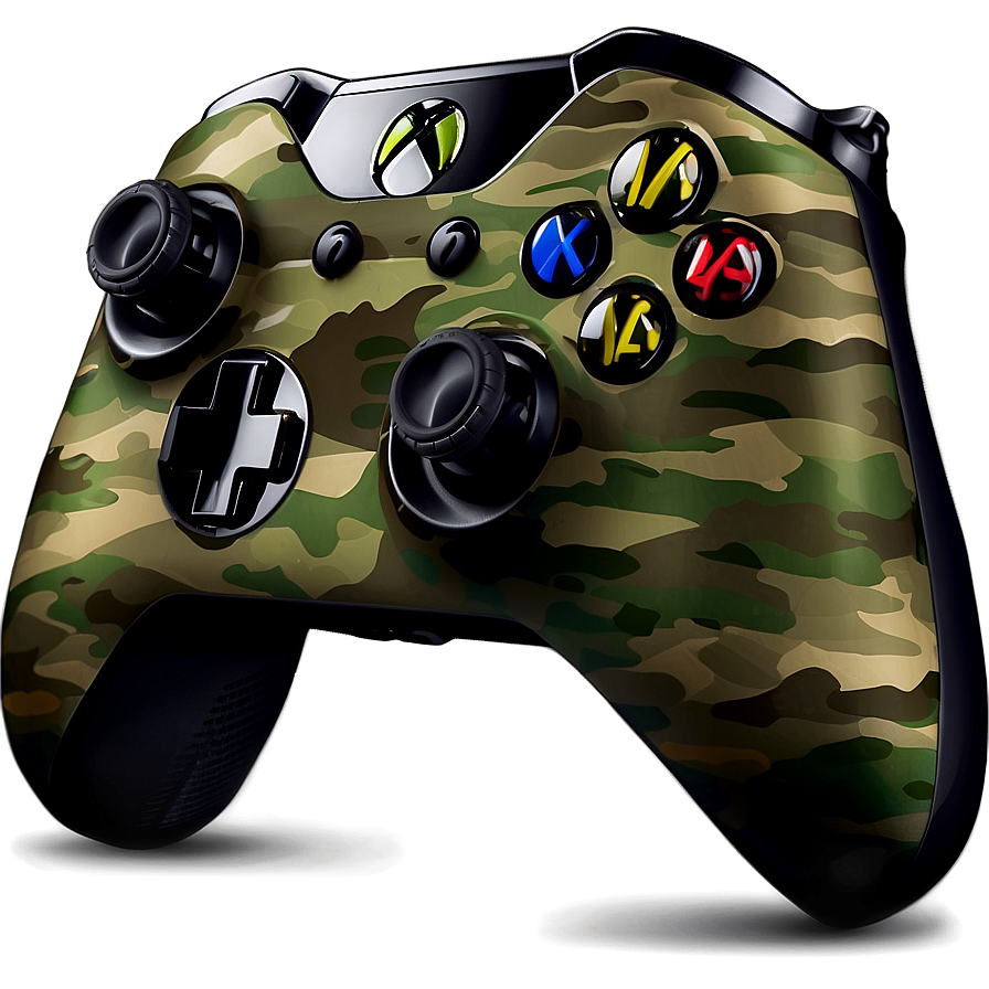 Camouflage Xbox Controller Design PNG vdr39 PNG with transparent background