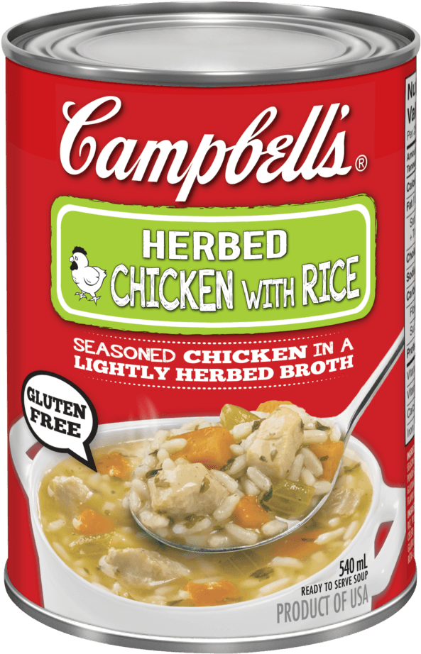 Campbells Herbed Chickenwith Rice Soup Can