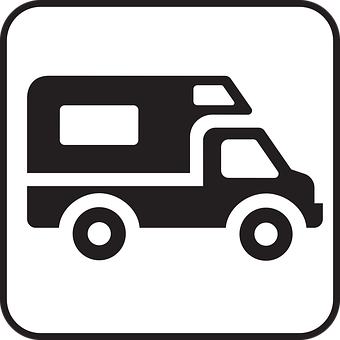 Camper Van Icon PNG with transparent background