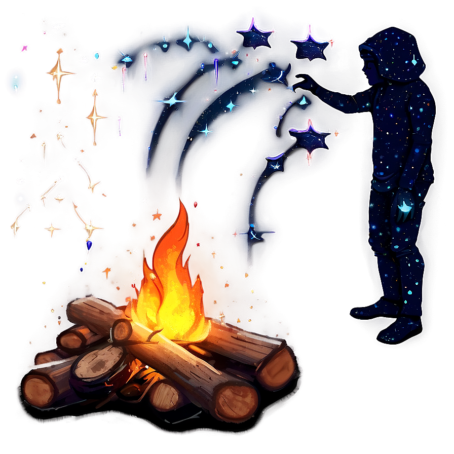 Campfire And Constellations Png Pur