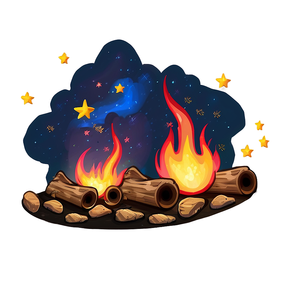 Campfire And Starry Sky Png Xdc