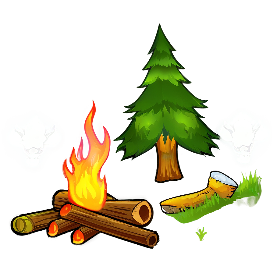 Campfire And Wildlife Png 05242024