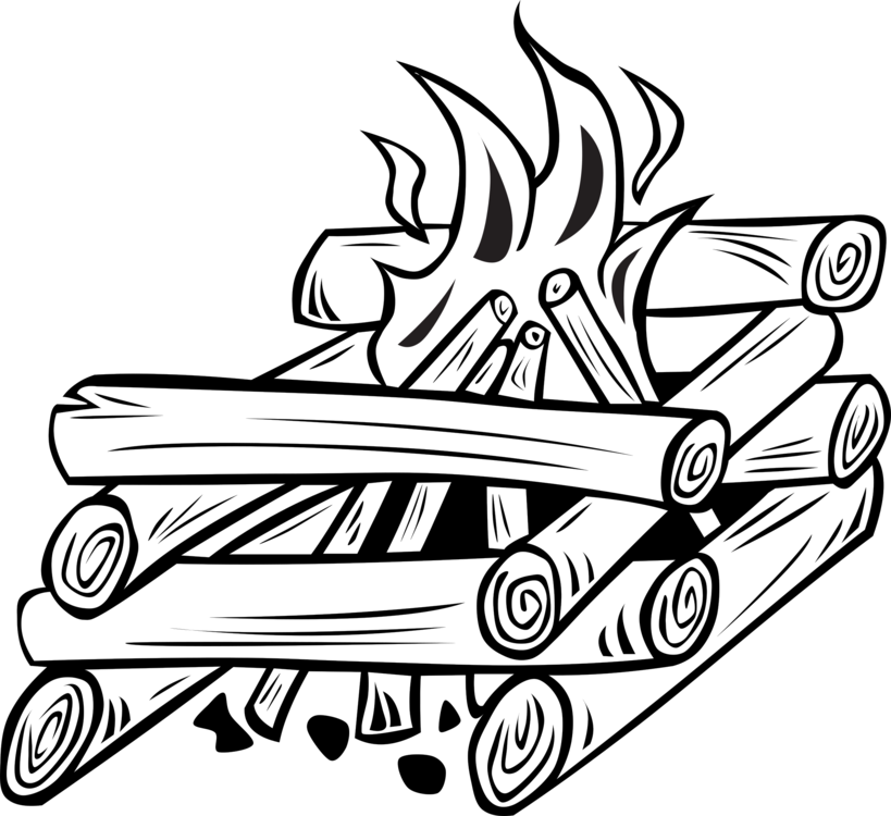 Campfire Illustration Graphic PNG with transparent background