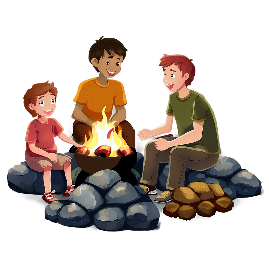 Campfire With Friends Png Vvy