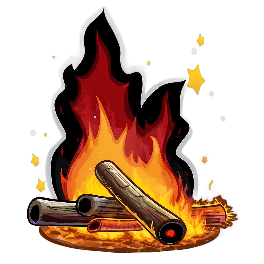 Campfire With Snowflakes Png Ubp23