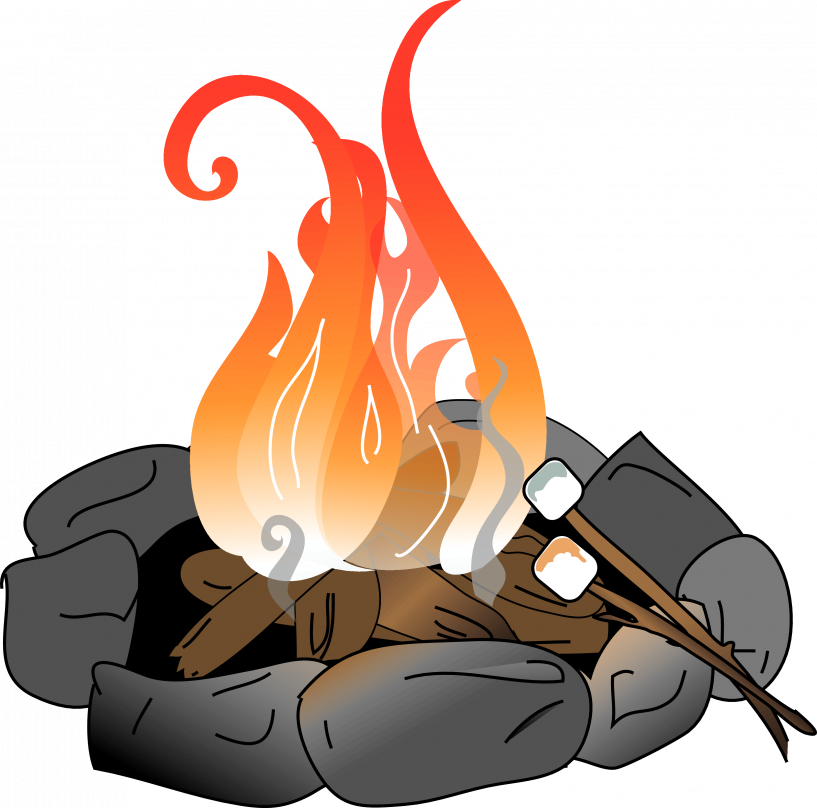 Campfire With Marshmallows Clipart - Fire Pit Clipart, HD Png Download PNG with transparent background