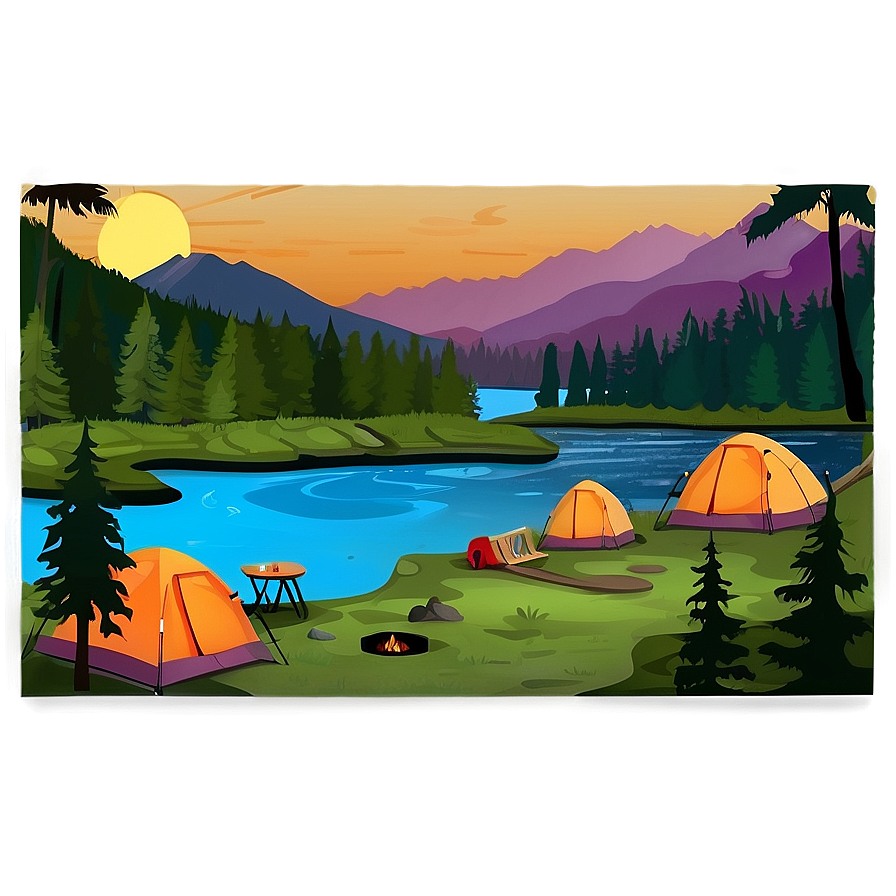 Camping Trip Itinerary Planner PNG qrl PNG with transparent background