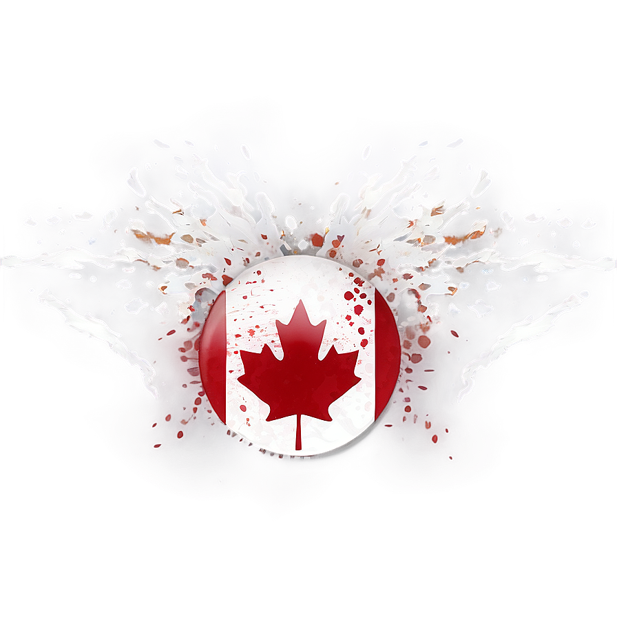 Canada Flag in Splatter Art PNG 13 PNG with transparent background