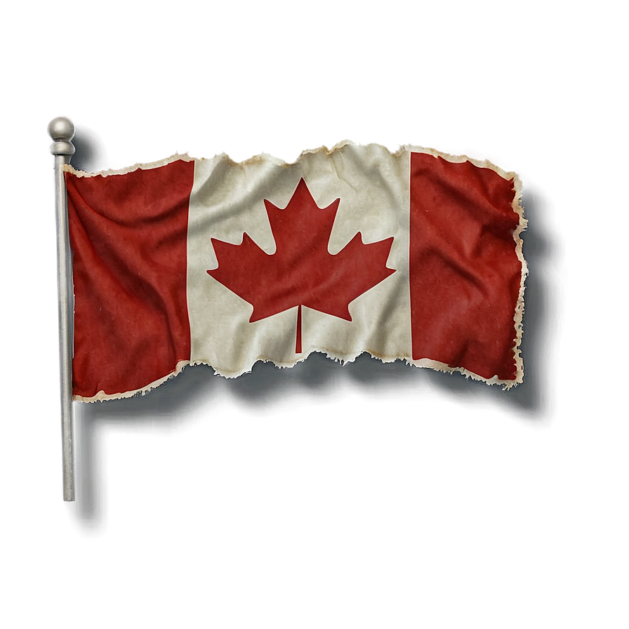 Canada Flag in Vintage Stamp PNG uwx PNG with transparent background