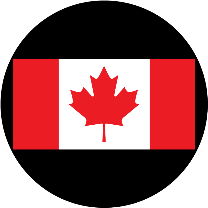 Canadian Flag Circle Icon