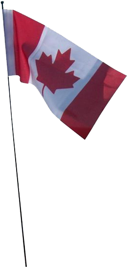 Canadian Flag Waving Sky Background