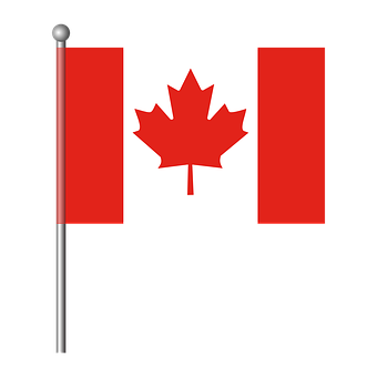 Canadian Flagon Pole PNG with transparent background